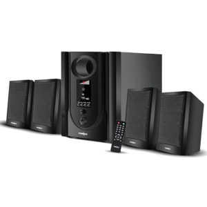 FRONTECH 4.1 Channel Speaker System | Bluetooth 5.0-60W Output, USB|BT|FM Support|LED Display, (3366 - Black)